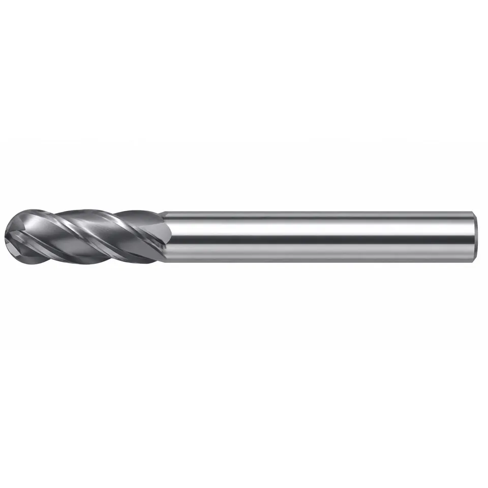4-Flute Ball Nose End Mill (Standard & Long Reach)